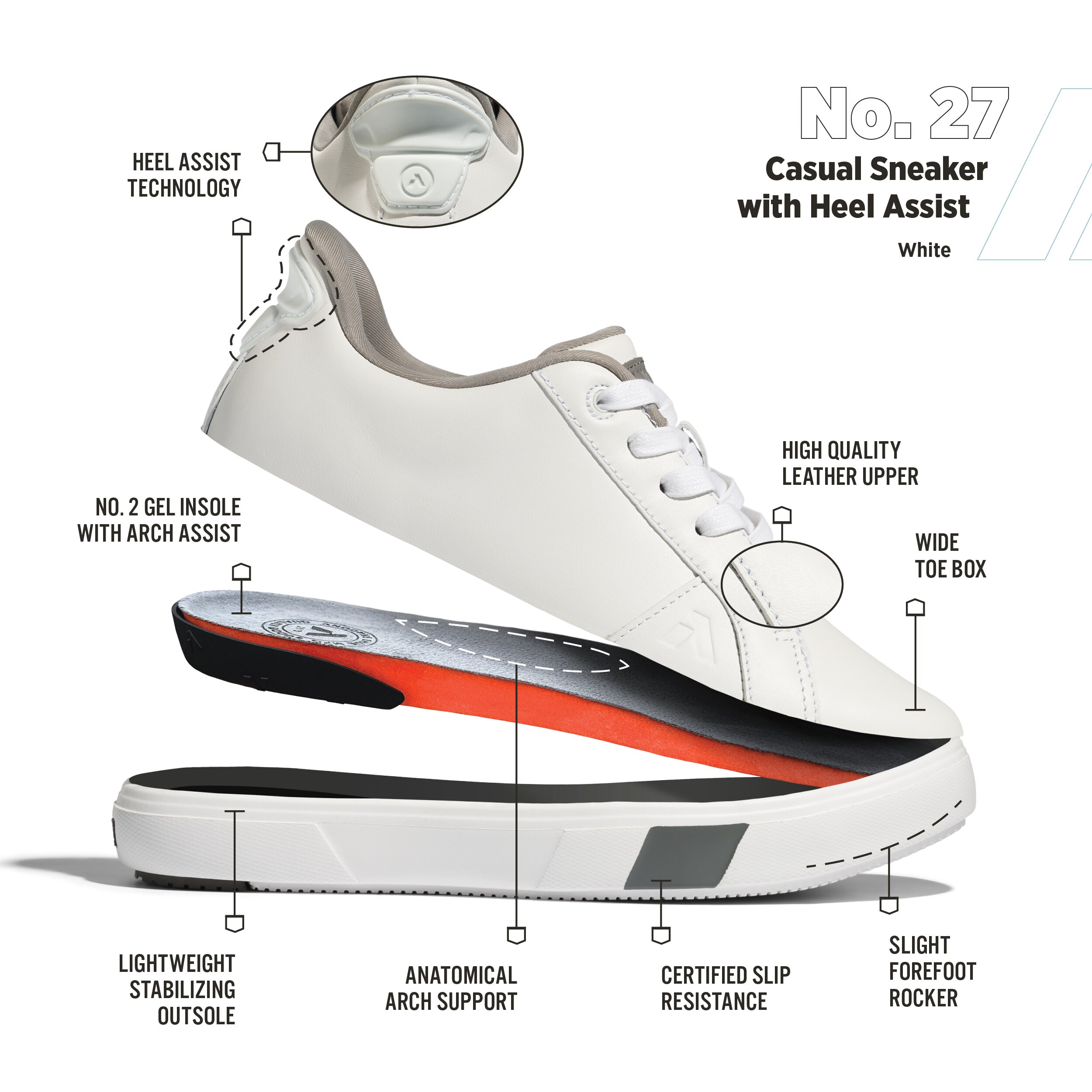 No. 27 Women's Casual Sneaker Step In | Anodyne Shoes